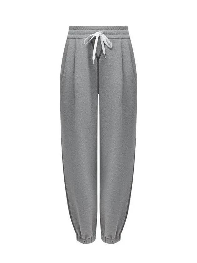 미우미우 MJP259 1Z4H F0031 로고 그레이 트레이닝 팬츠 MIUMIU