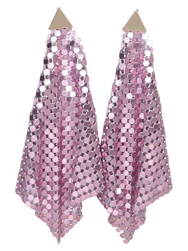 Paco Rabanne 체인메일 미러 마감 드롭 이어링 24SBB0038MET392_P698