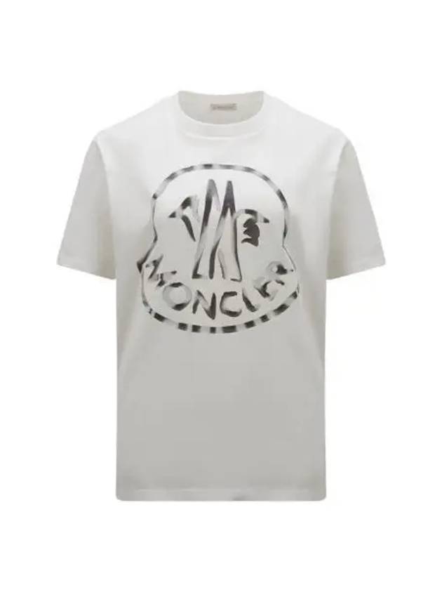 W 몽클레르 로고 티셔츠 오프 화이트 23SS W Moncler Logo T Shirt Off White 23SS