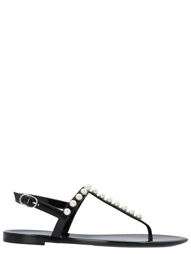 Stuart Weitzman 골디 젤리 엠벨리시드 플랫 샌들