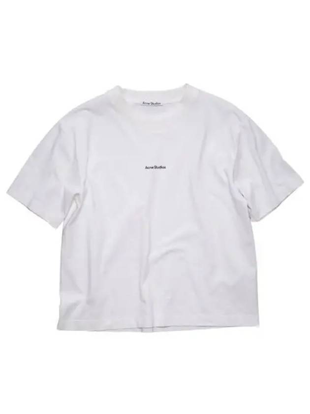 W 아크네 스튜디오 로고 티셔츠 화이트 W Acne Studios Logo T Shirt White