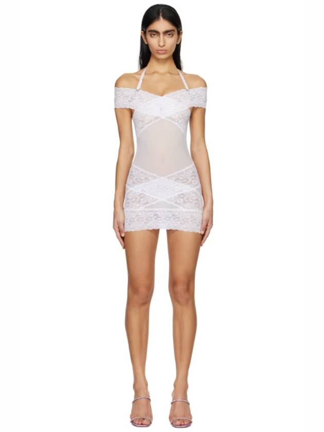 포스터 걸 화이트 캔디스 미니 원피스 Virgin White