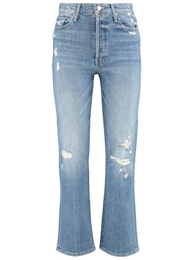 마더 디스트레스드 스트레이트 레그 진