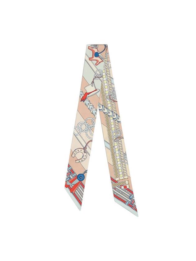 에르메스 브라이드 에 그리 그리 트윌리 스카프 로즈 뿌드르