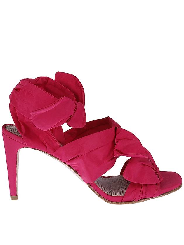 Valentino Red Taffetas silk sandals