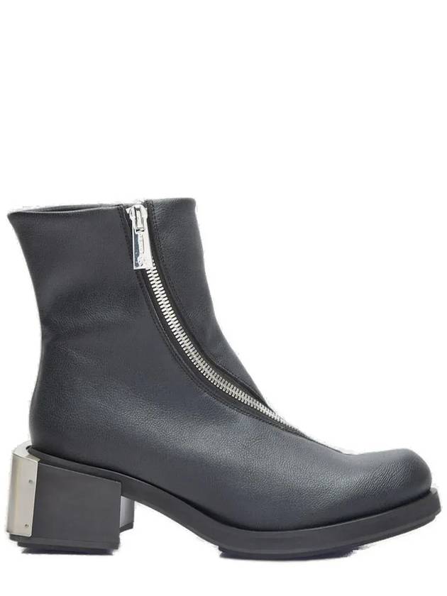 GmbH 인체공학적 지퍼 디테일 라이딩 앵클 부츠 FGBHMERAB090A2_None