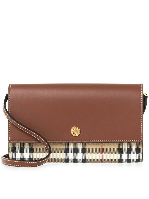 버버리 여성 한나 디태처블 장지갑 숄더백 브라운 8058002