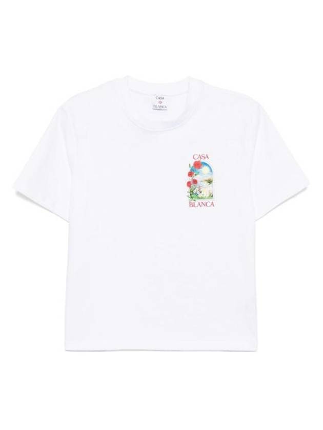 25SS 카사블랑카 반팔 티셔츠 WS25JTS046 02 BIANCO