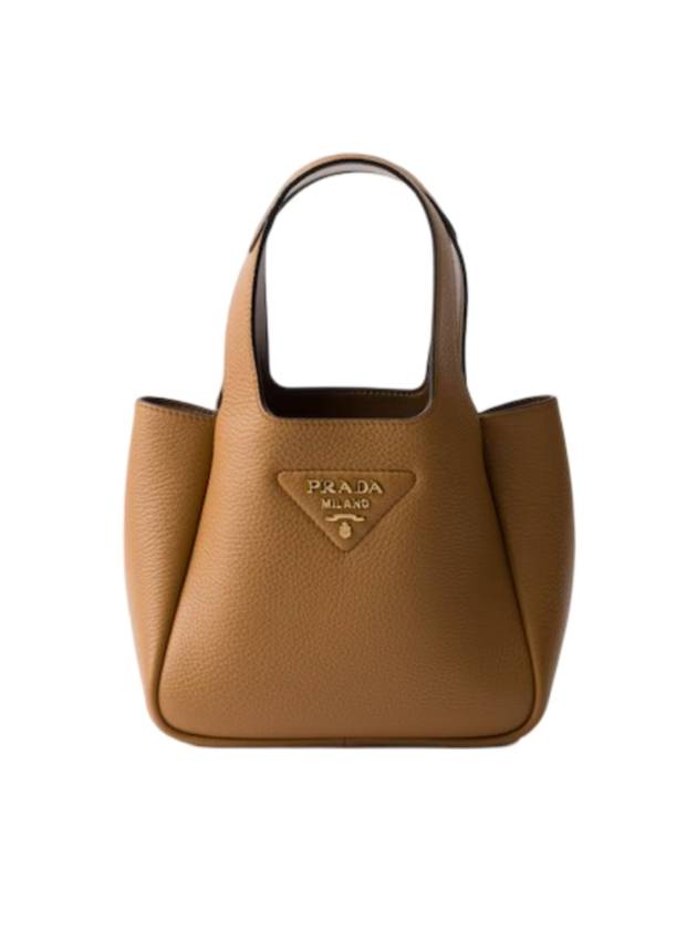프라다 레더 미니 토트 백 카라멜