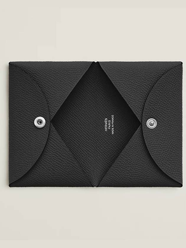 에르메스 칼비 카드지갑 블랙 w각인