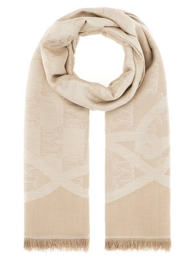 Max Mara 로고 패턴 프린지 엣지 풀라드