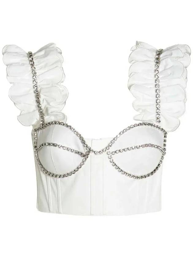 Area Embellished 민소매 크롭 탑 2301T45177_WHITE