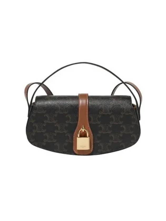 셀린느 클러치 온 스트랩 타부 트리옹프 캔버스 카프스킨 탄 Celine Clutch On Strap Tabou in Triomphe Canvas Calfskin Tan