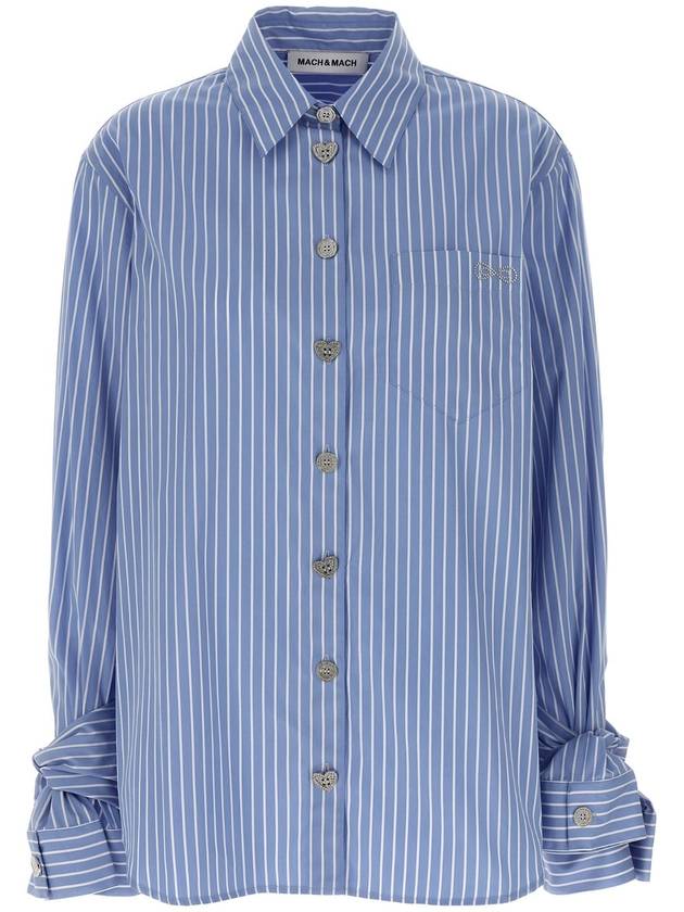 마흐 마흐 Jewel striped shirt R25CC303CO01BLUBLUE