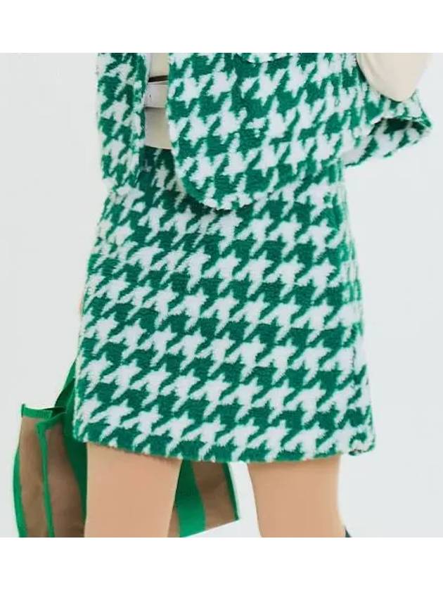 양털 투스하운드 스커트 그린