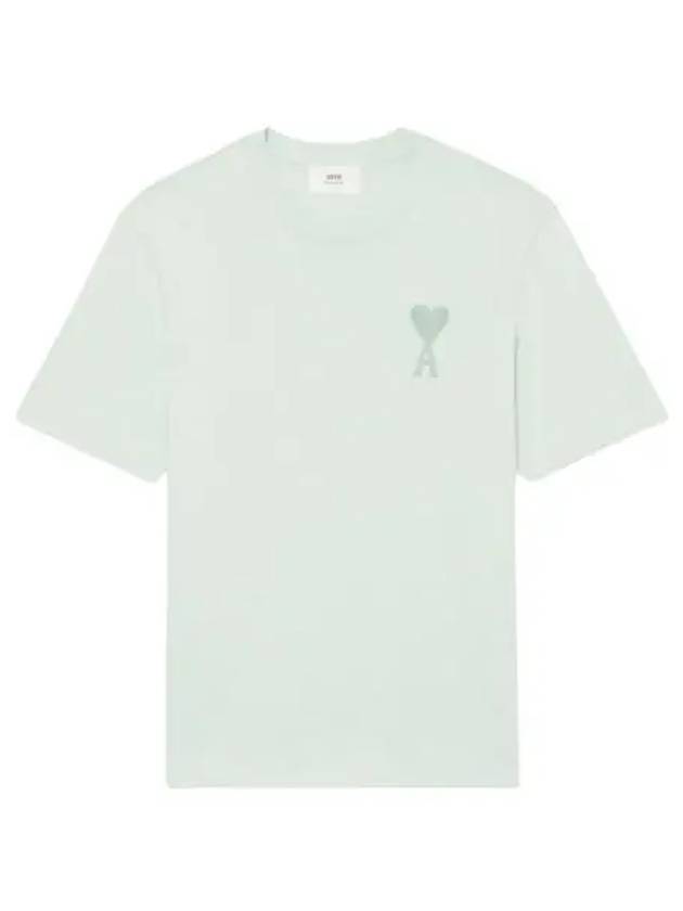 아미 하트 로고 티셔츠 아쿠아 22SS AMI de Coeur Tone On Tone T Shirt Aqua 22SS
