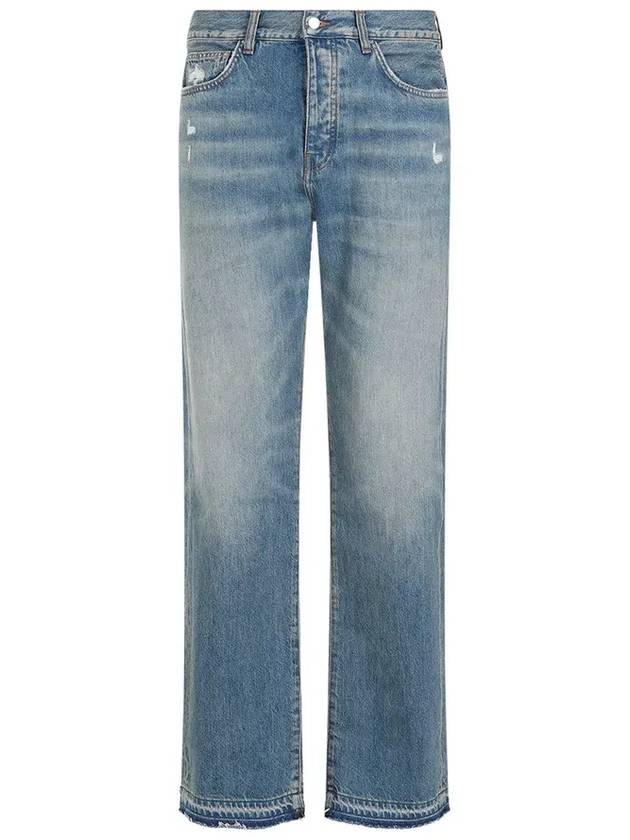 Amiri 로고 패치 스트레이트 레그 진 AMDNGH1013_CRAFTEDINDIGO