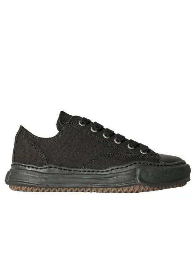 메종 미하라 야스히로 피터슨 OG 솔 캔버스 로우 스니커즈 블랙 블랙 Maison Mihara Yasuhiro Peterson OG Sole Canvas Low Sneakers Black Black