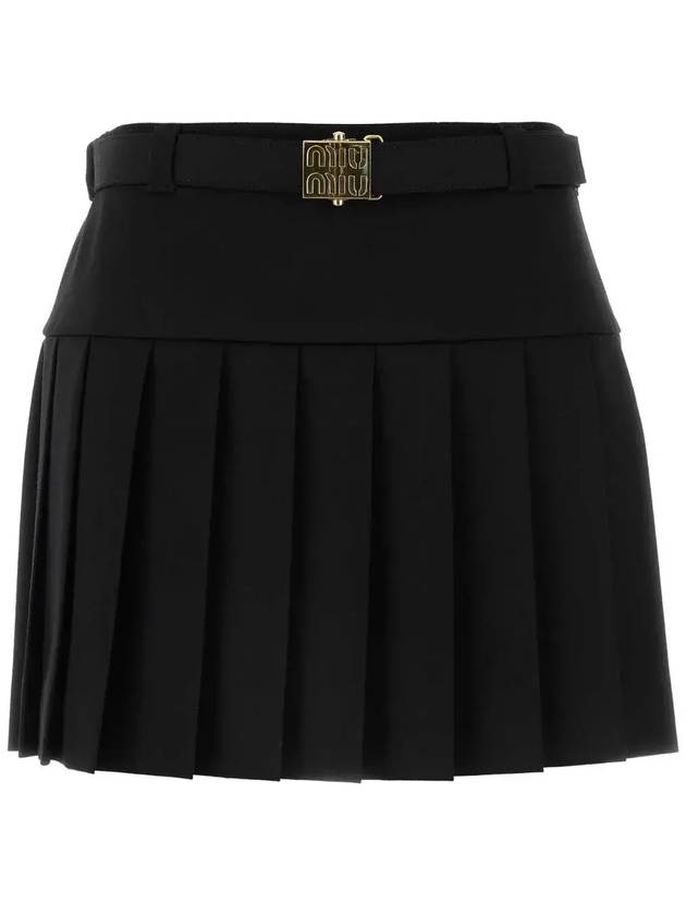 미우미우 벨티드 플리츠 미니 스커트 MG2367SVMO1R1_F0002