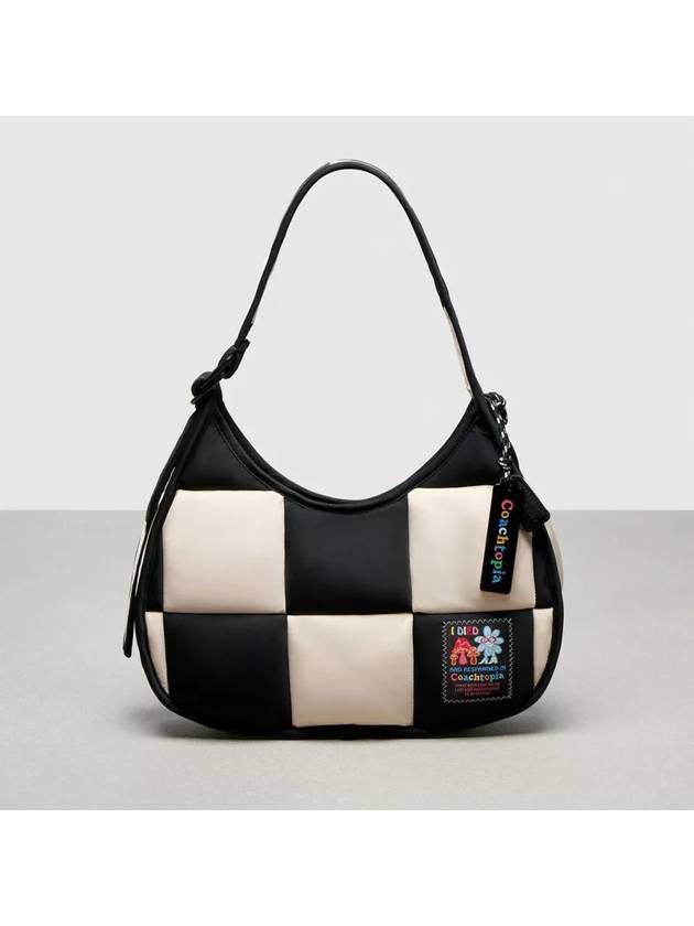 코치 코치토피아 루프 에르고백 체커보드 퀼팅 Black Cloud