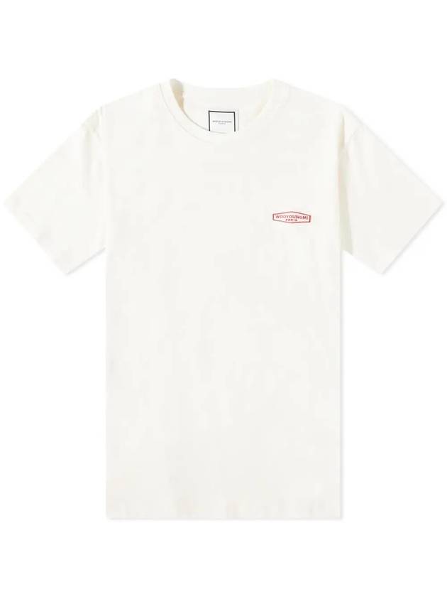 우영미 백 로고 티셔츠 아이보리 22SS