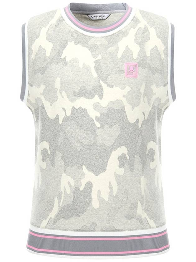 C23SVT004M 맨즈 캔디 카모 베스트 Light Gray