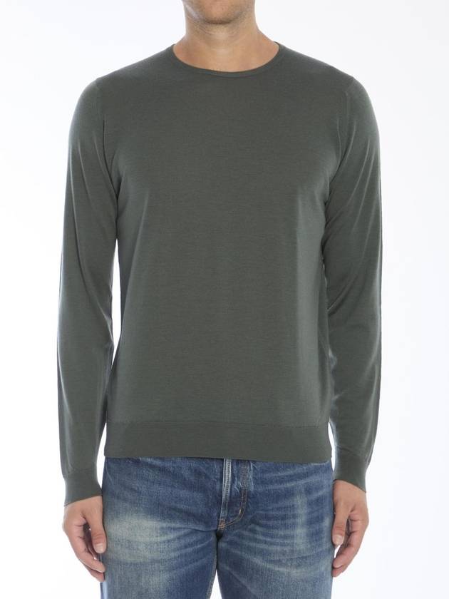 JOHN SMEDLEY Lundy pullover LUNDYHIGHLAND GREEN