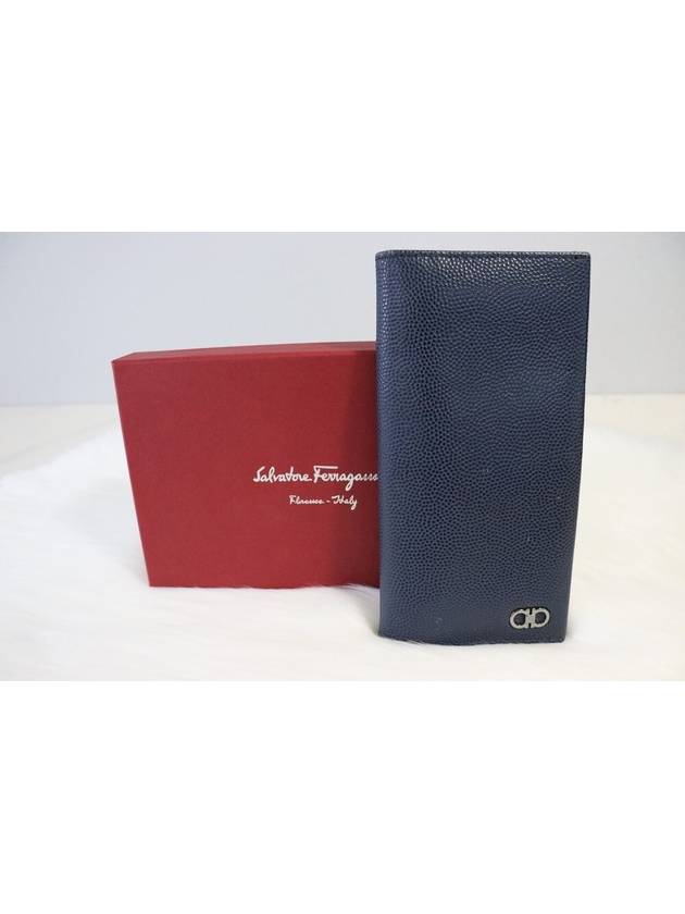 페라가모 남성 장지갑 네이비