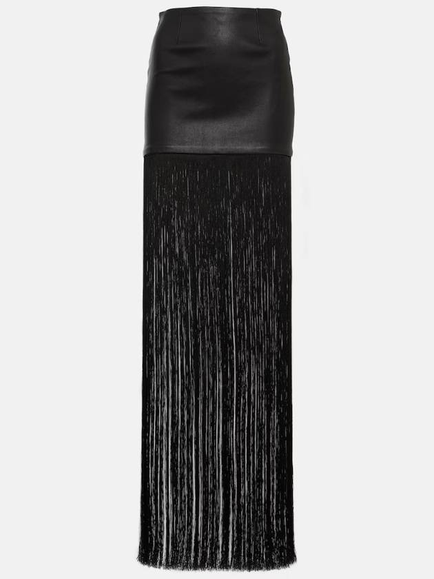 NB04 STOULS 여성 스커트 Shanghai fringed leather maxi skirt P00840274