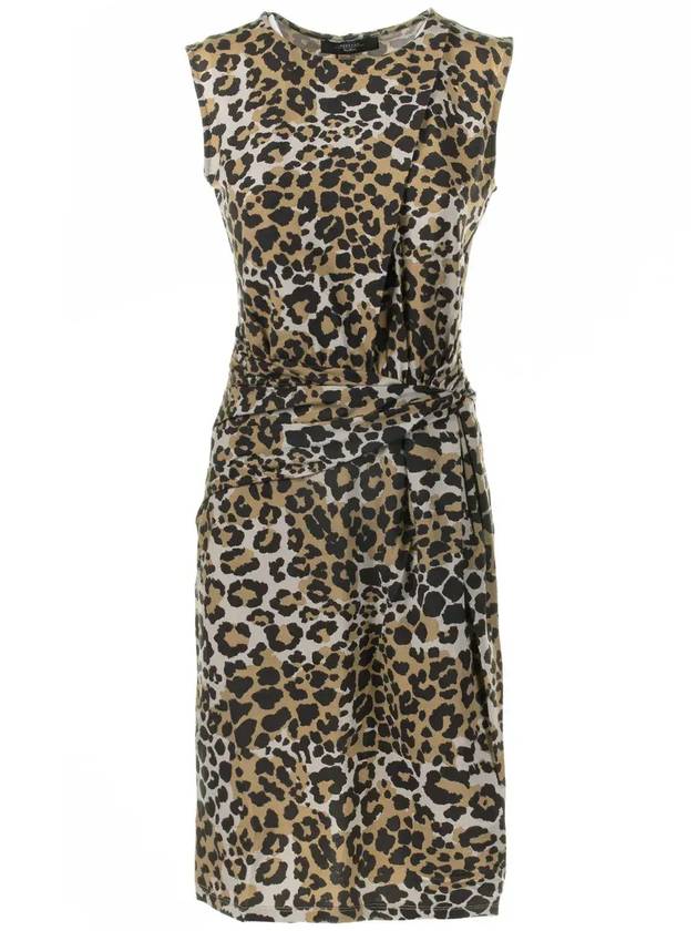 Weekend Max Mara 레오파드 프린트 크루넥 드레스 2415621022600_004