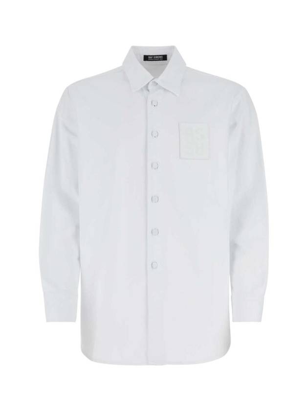 RAF SIMONS 화이트 데님 셔츠 231M242 0010