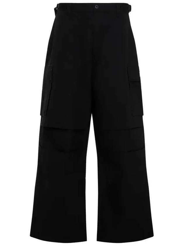 032c 오버타임 플리츠 카고 팬츠 F24URW1001000_BLACK