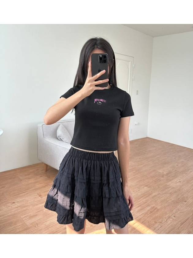 스투시 AU 호주 8BALL BABY 슬림핏 크롭 티셔츠 ST1M0252 블랙 WOMENS