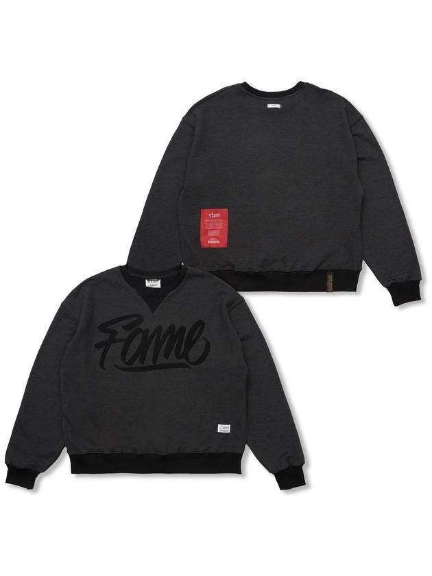 STIGMA Fame Oversized Crewneck Charcoal