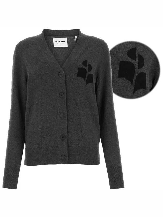 24FW 카린 KARIN 로고 브이넥 가디건 차콜 CA0008FA A1X05E 02AN