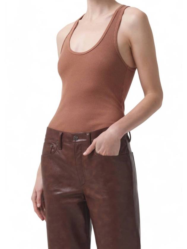 브라운 슈거 비앙카 탱크탑 Bianca Tank Top In Brown Sugar