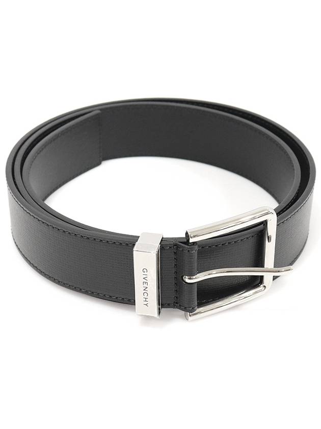 Givenchy 지방시 BK4067K1VC 블랙 엠보싱 카프스킨 은장 4G 클래식 버클 남성 벨트 100