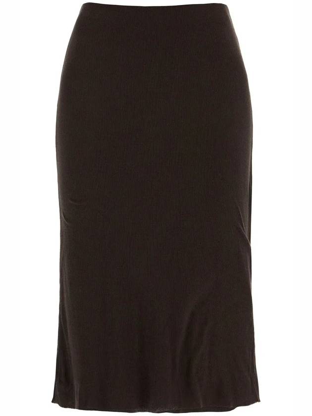 Khaite 파인 골지 스트레이트 헴 미디 스커트 41264099W4099_950