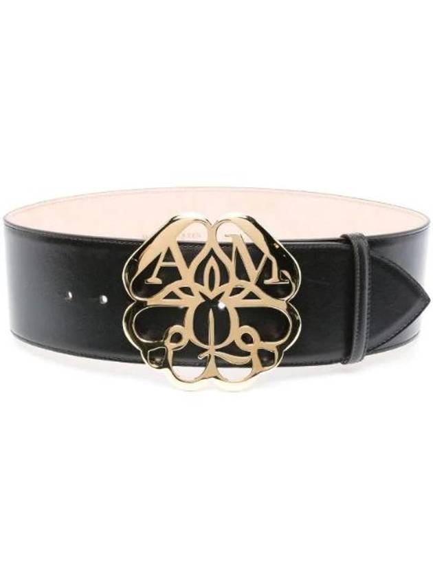 알렉산더 맥퀸 로고 장식 가죽 벨트 7334111BRCD