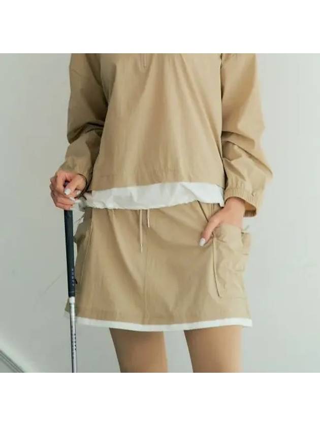 셋업 포켓 큐롯 베이지