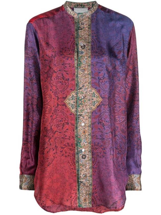 피에르 루이스 마스키아 여성 PRINTED SILK 셔츠 ALOE S CML11185101514738