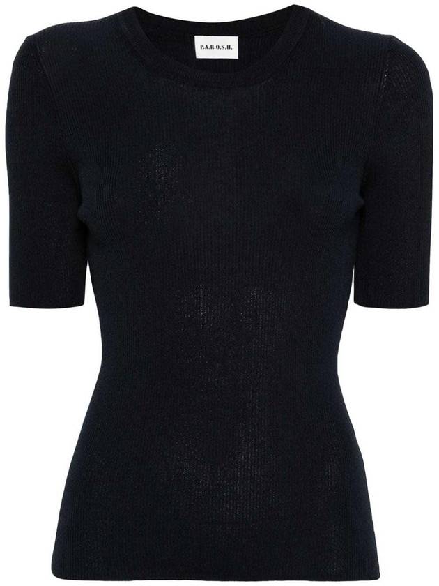P. A.R. O.S. H. Short-sleeve ribbed-knit top