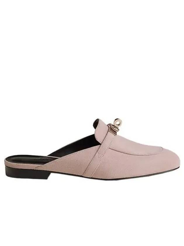 W 에르메스 오즈 뮬 스웨이드 고트스킨 & 골드 하드웨어 로즈 포슬렌 W Hermes Oz Mule Suede Goatskin & Gold Rose Porcelaine