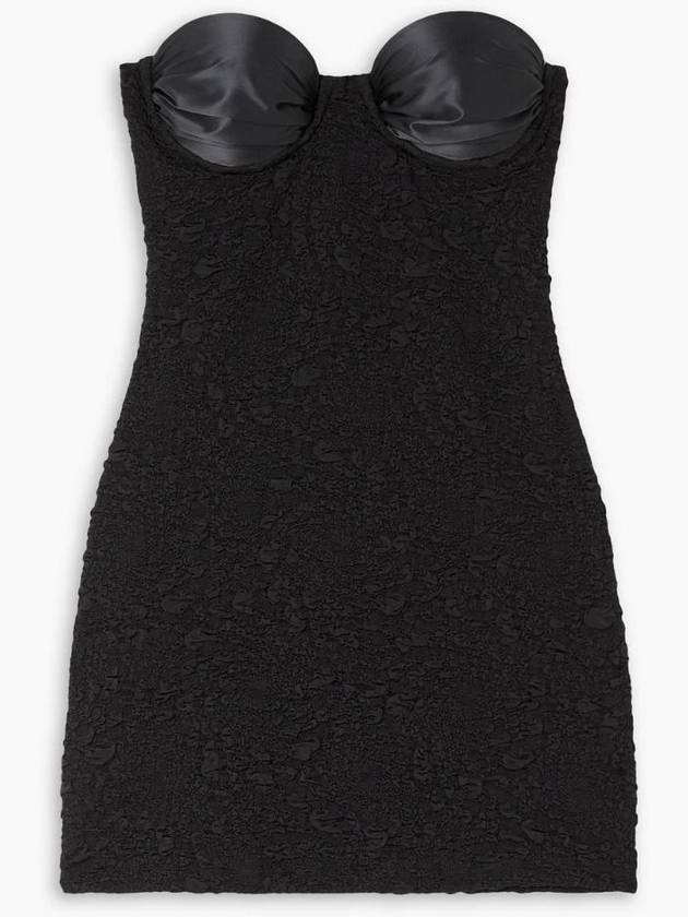 NB07 레슬리 아몬 여성 원피스 Paloma strapless satin trimmed popcorn jersey mini dress