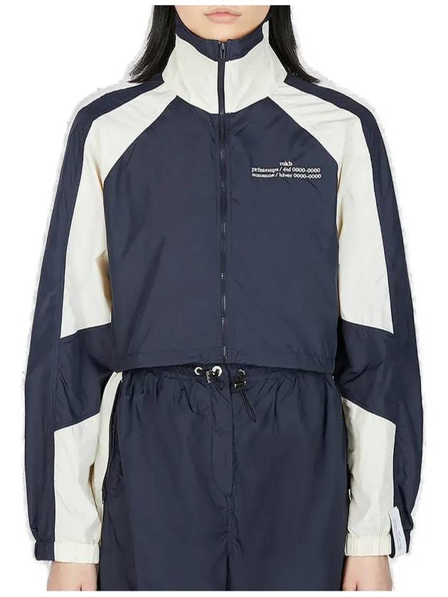 로크 크롭 지퍼 윈드브레이커 재킷 R5CA138NL_42DARKNAVYIVORY