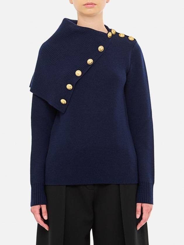 Rabanne Asymmetric Neck Wool Pullover