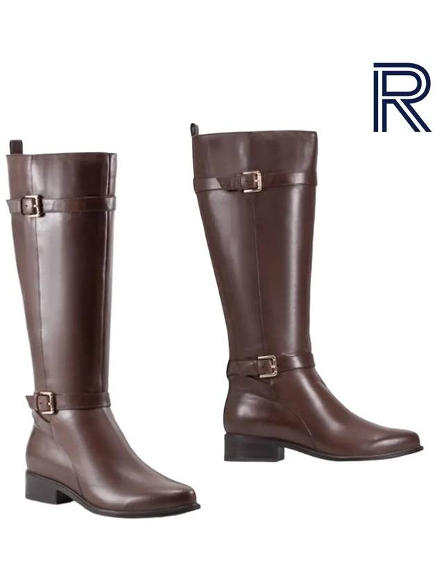 락포트 여성화 하이퍼 버클 부츠 신발 다크브라운