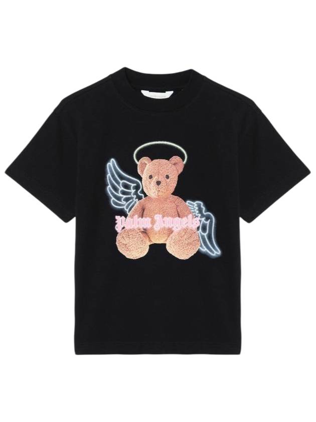 팜엔젤스 키즈 로고 코튼 반팔 티셔츠 블랙