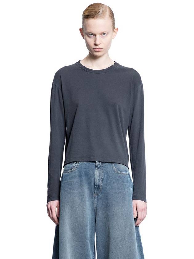 JAMES PERSE WOMAN GREY T-SHIRTS & TANK TOPS