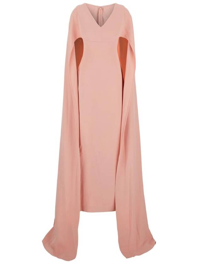 솔레이스 런던 모건 맥시 드레스 워븐 크레이프 OS43027PUTTYPINK